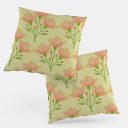 Cushion Covers | Cushion Covers Online | Cushion Covers India | Luxury Cushion Covers by Twinhearts Floral Green Set of 2
