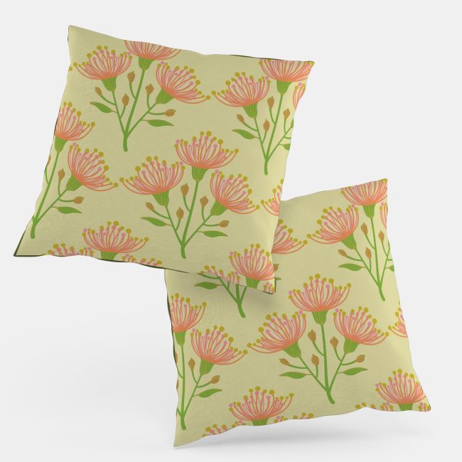 Cushion Covers | Cushion Covers Online | Cushion Covers India | Luxury Cushion Covers by Twinhearts Floral Green Set of 2